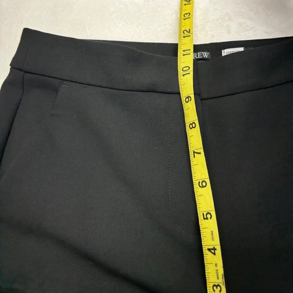 J.Crew Kate Black Trousers Womens Size 4 Carreman Premium Quality Straight Leg C - Picture 9 of 11